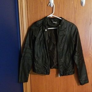 Black leather jacket